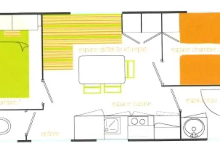 Confortable Mobil Avec Terrasse, 2 - Api-1-52-1808 *